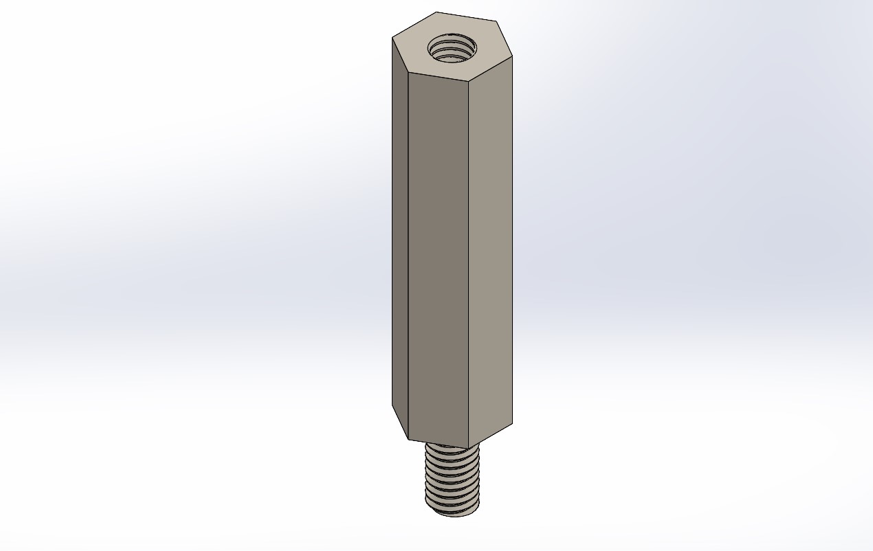 M3 x 6mm A-F x 25mm六角阴阳螺纹柱